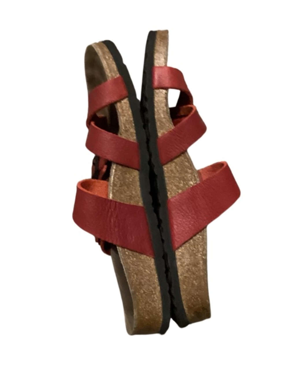 Birkenstock Tatami Red Leather Strappy Buckle Sandals 9 - Picture 7 of 9